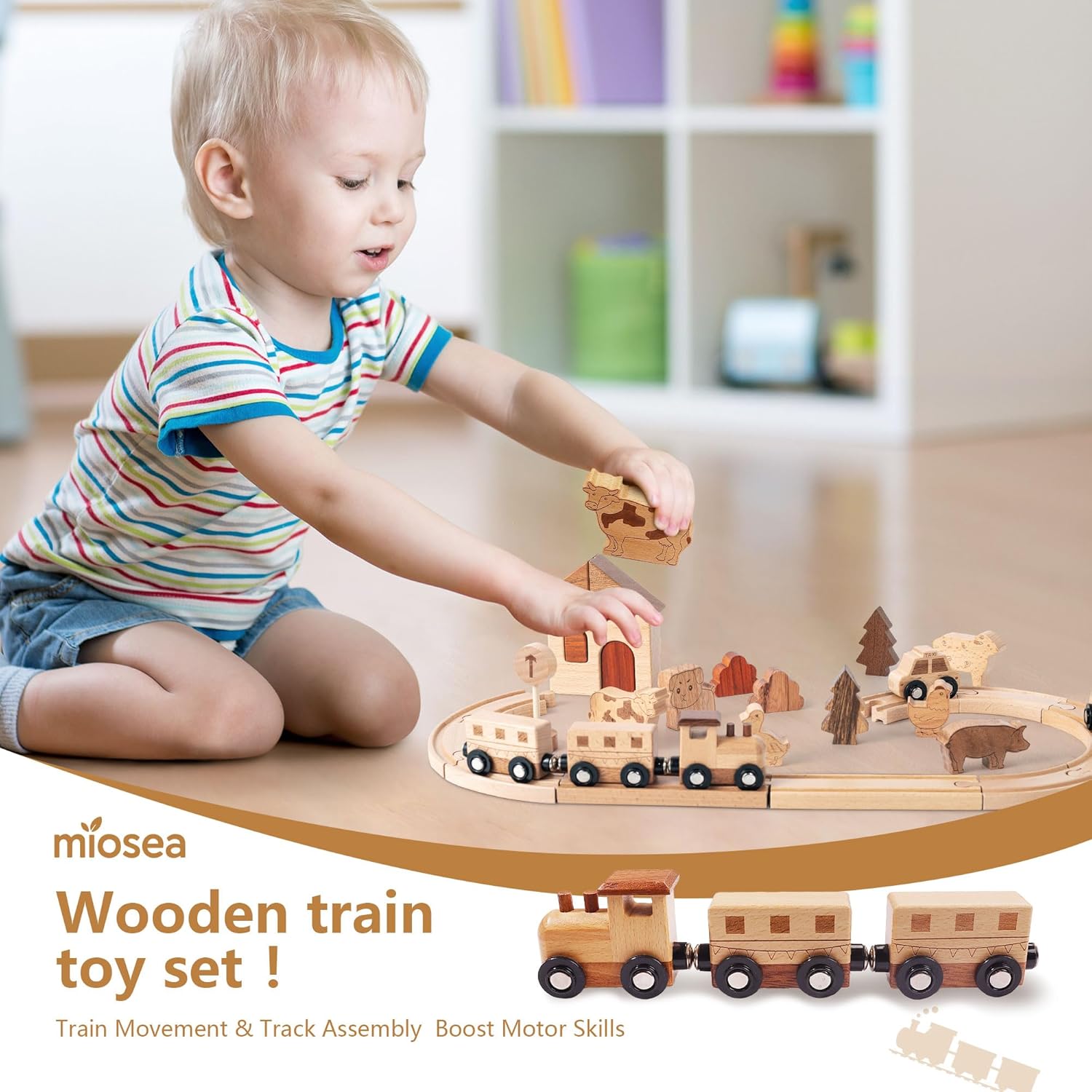 Miosea Wooden Train Set