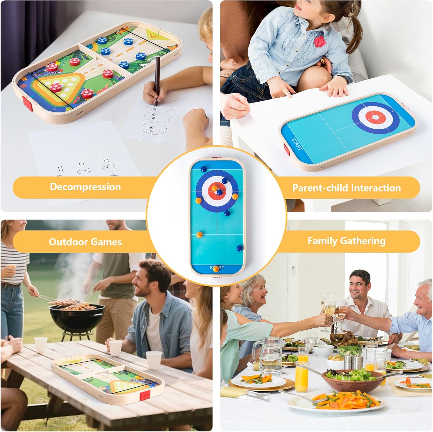 Miosea 3-in-1 Table Game Curling