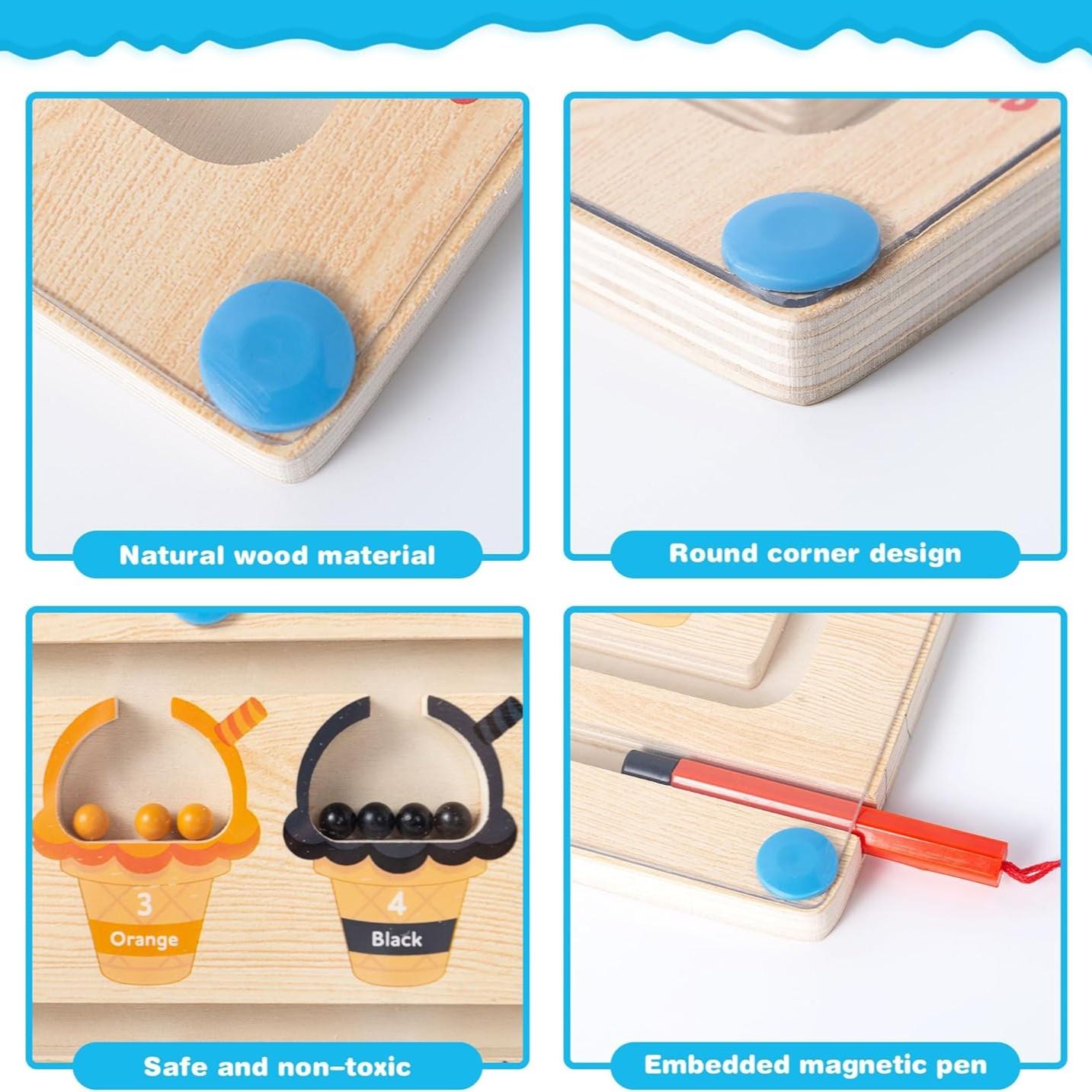 Miosea Magnetic Color & Number Maze