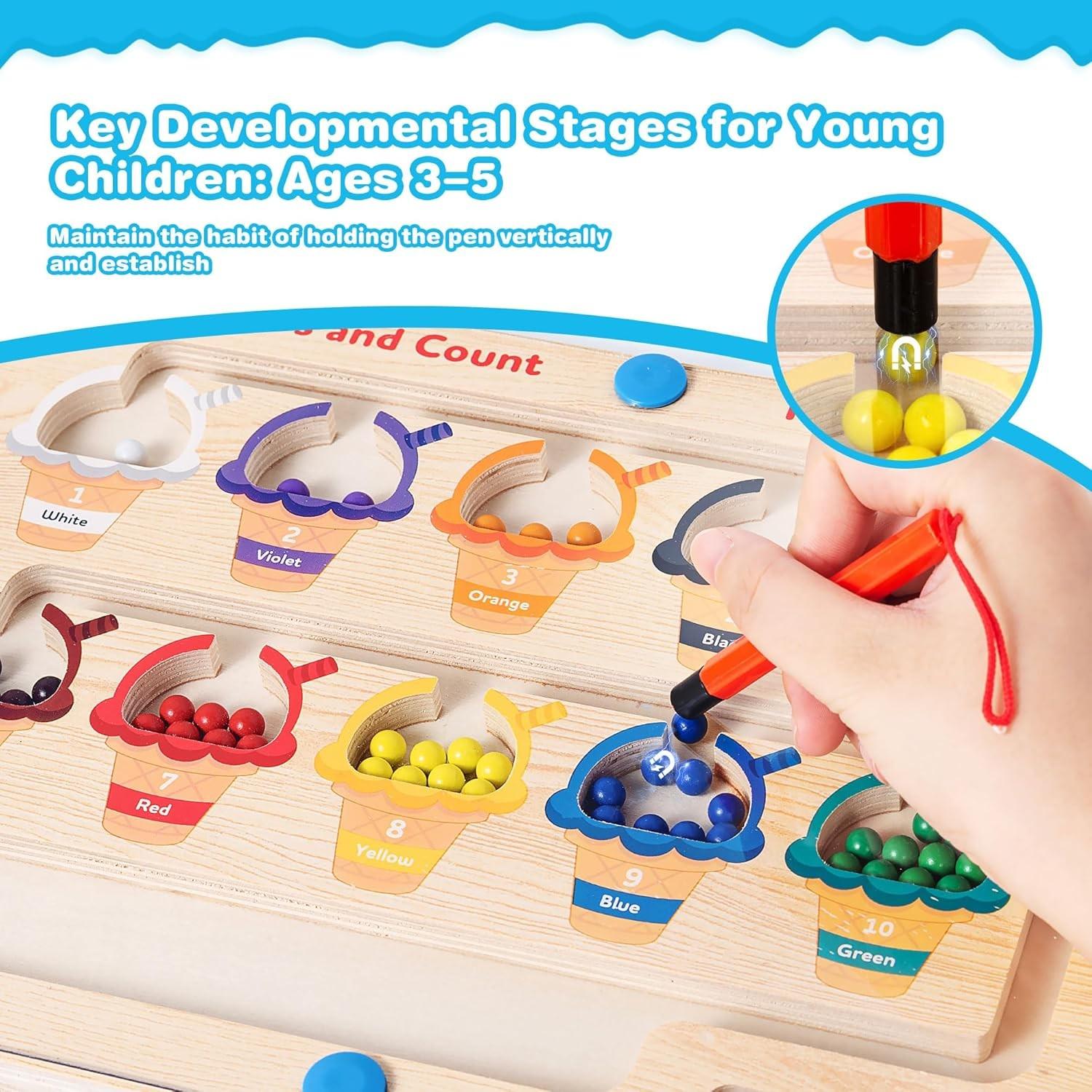 Miosea Magnetic Color & Number Maze