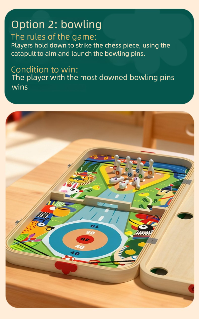 Miosea 5-in-1 Wooden Tabletop Game Set