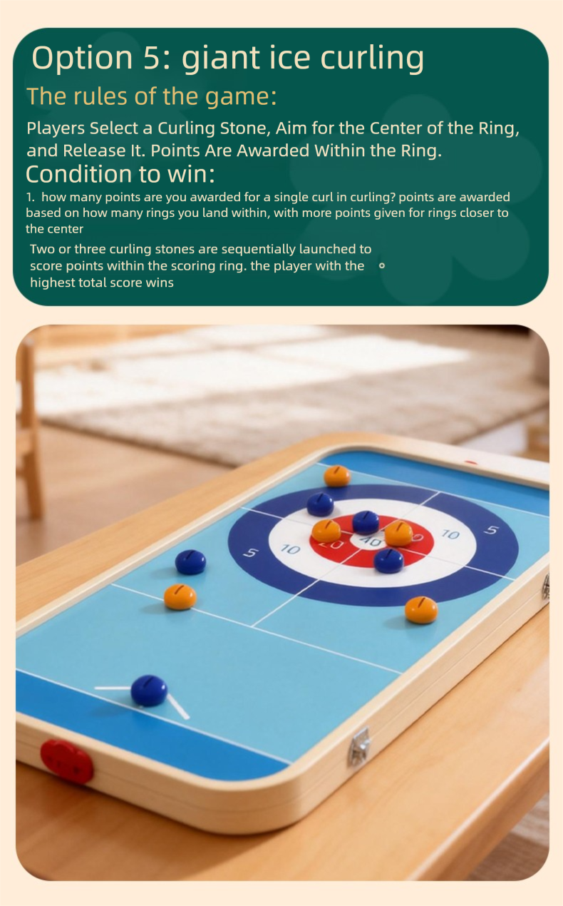 Miosea 5-in-1 Wooden Tabletop Game Set