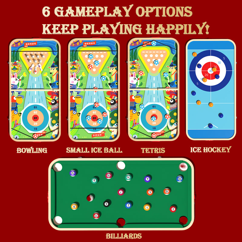 Miosea 5-in-1 Wooden Tabletop Game Set