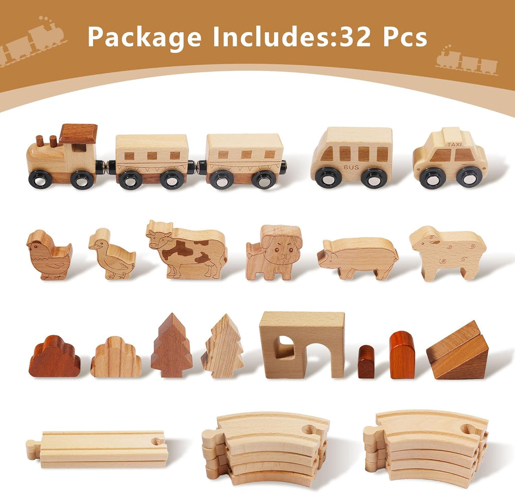 Miosea Wooden Train Set