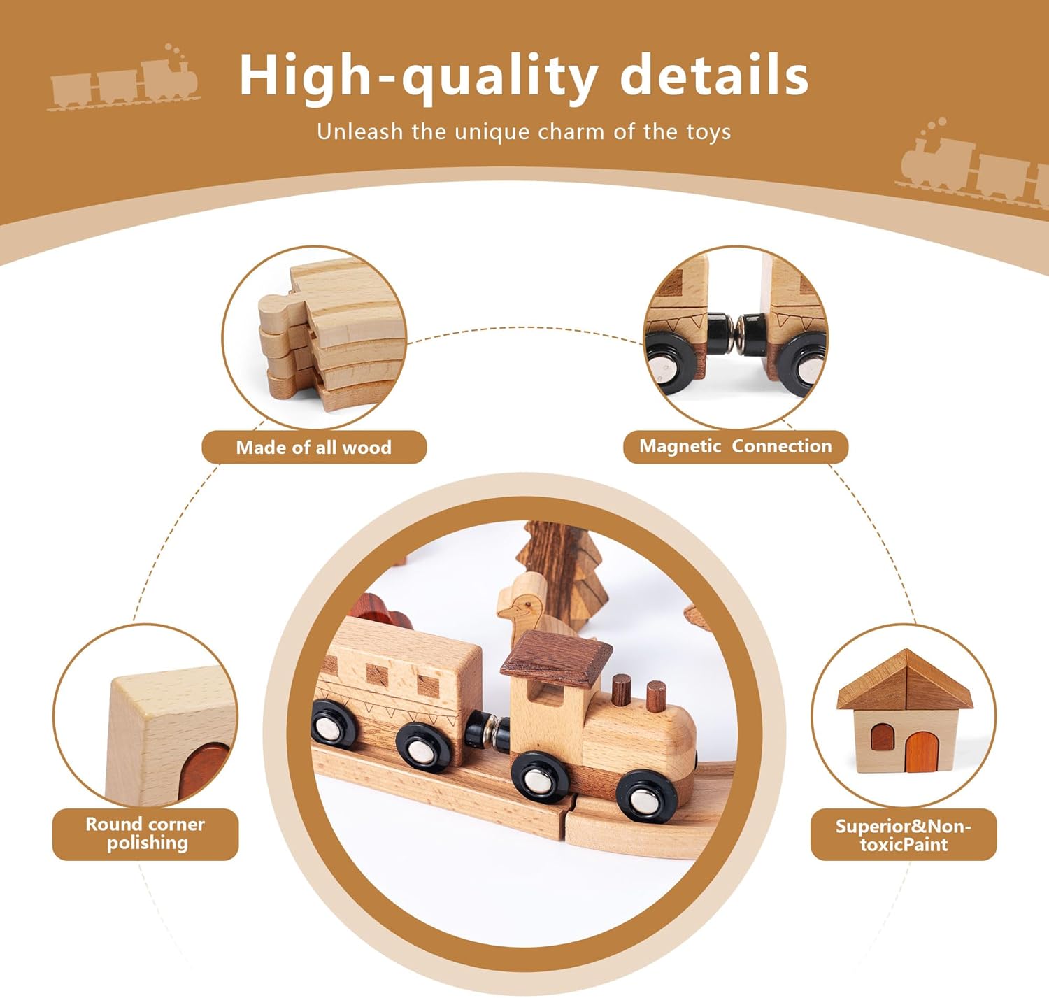 Miosea Wooden Train Set