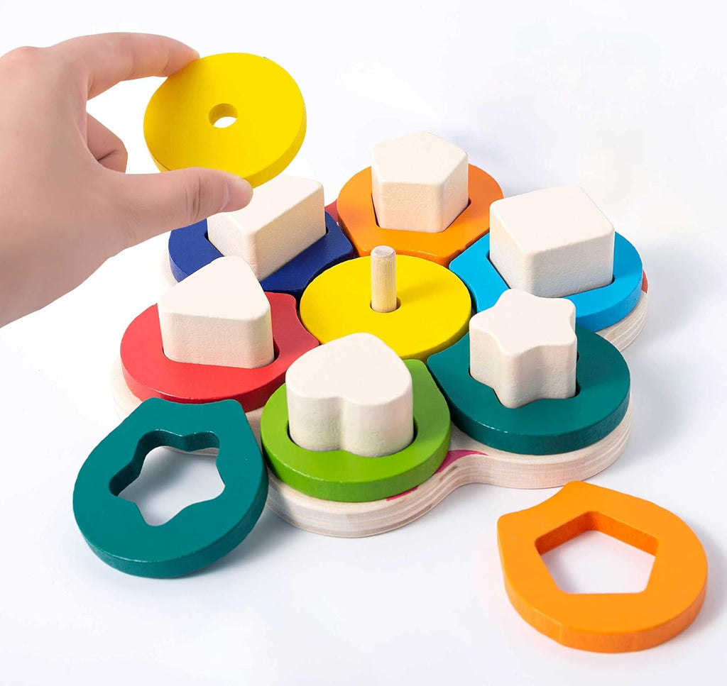 Miosea Wooden Stacking Toy for Toddlers