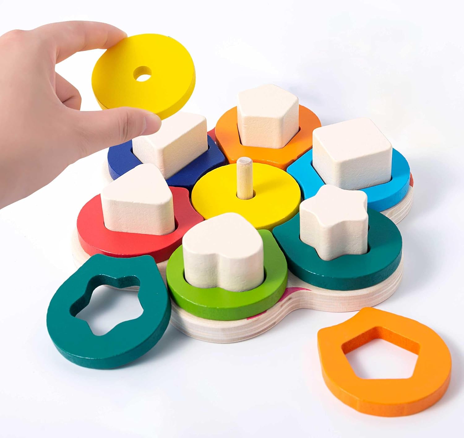 Miosea Wooden Stacking Toy for Toddlers