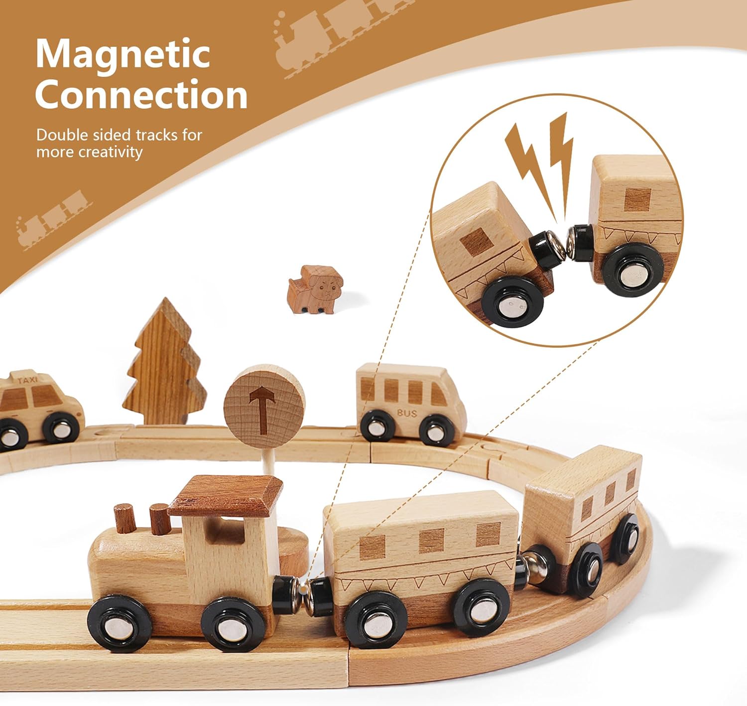 Miosea Wooden Train Set