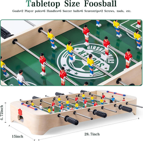 Miosea Kids Foosball Tabletop Game Wood Football Table