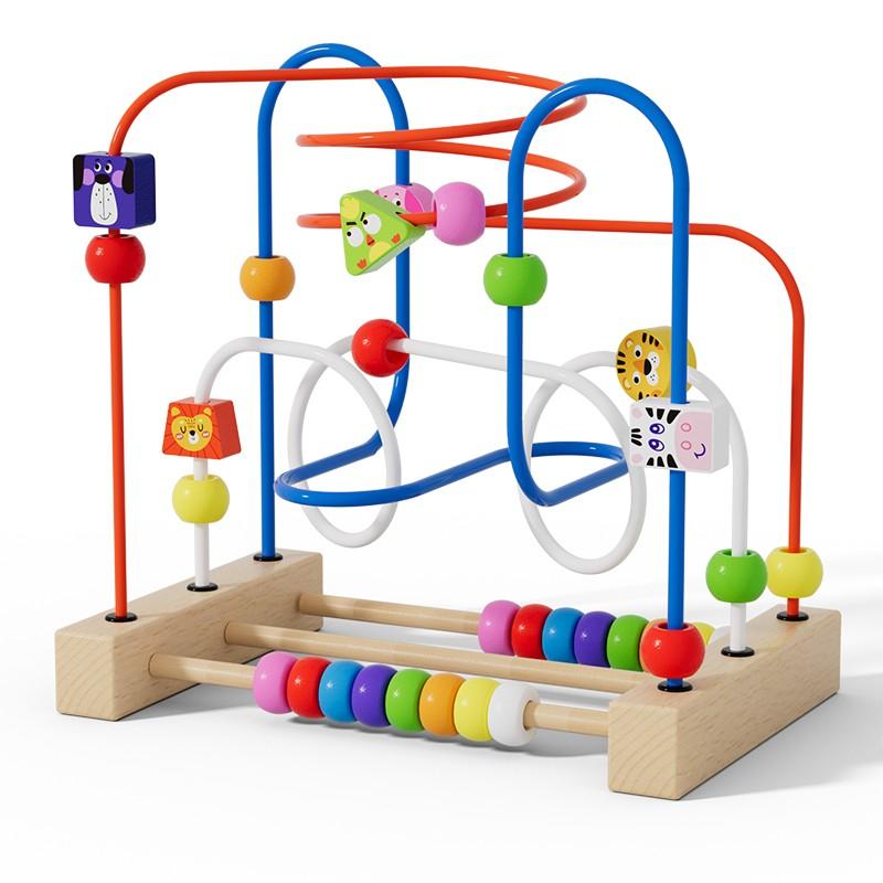 Miosea 5-in-1 wooden logic maze puzzle for focus and memory training
